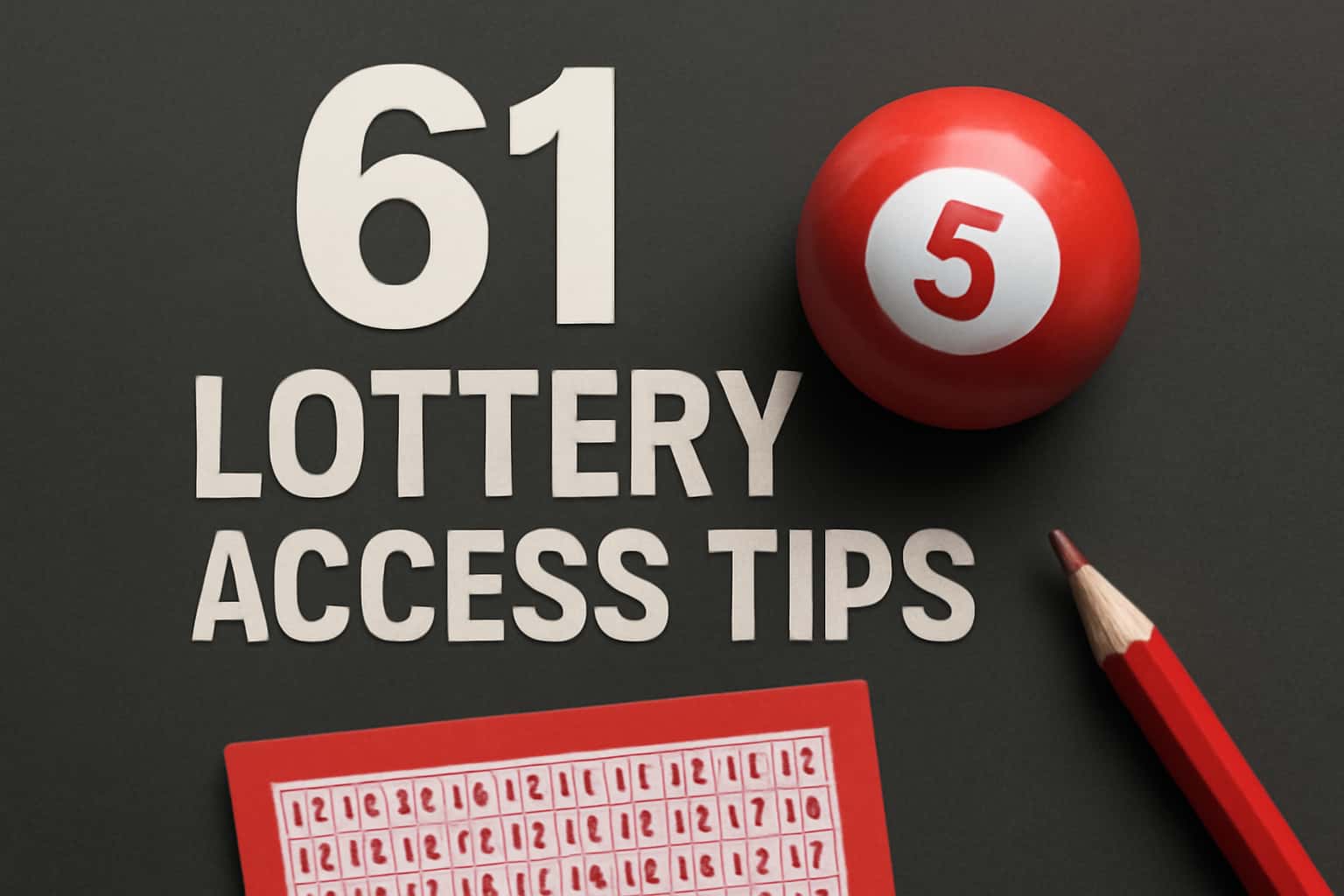 An informative graphic showcasing tips for accessing the 61 Lottery platform.