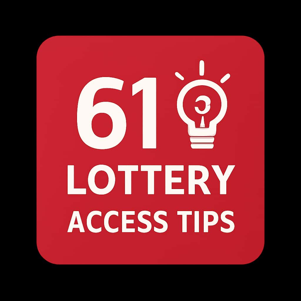Icon representing 61 Lottery Access Tips for users.