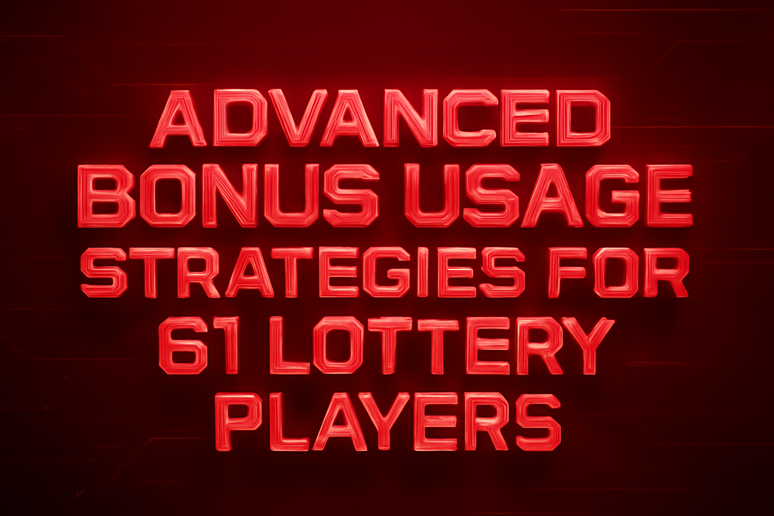 An informative scene depicting the 61 Lottery Guidelines for Use.