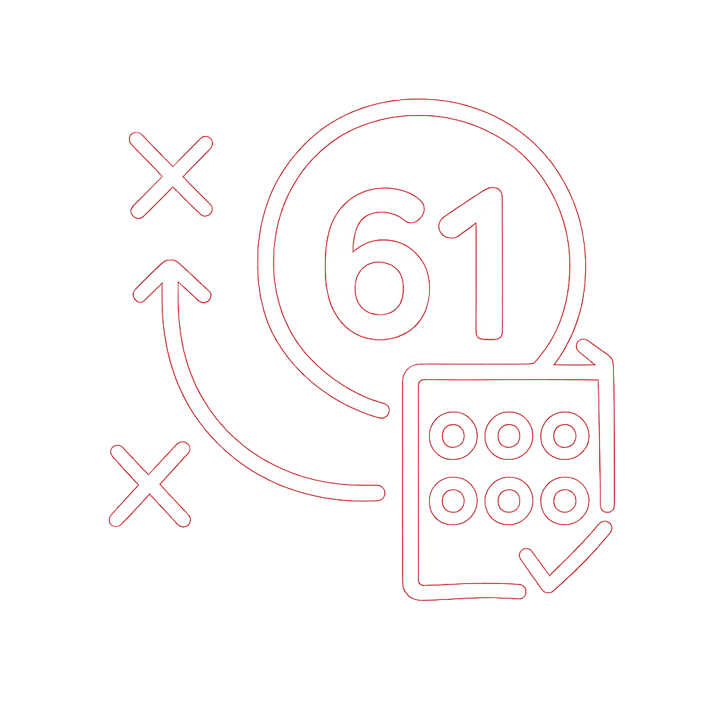 Icon representing the 61 Lottery Login Guide.