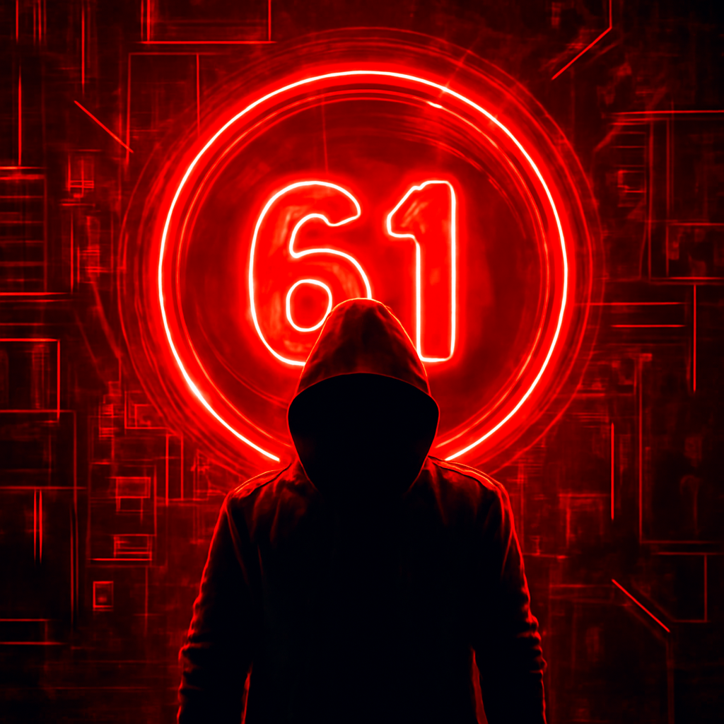 Illustration detailing access tips for the 61 Lottery platform.