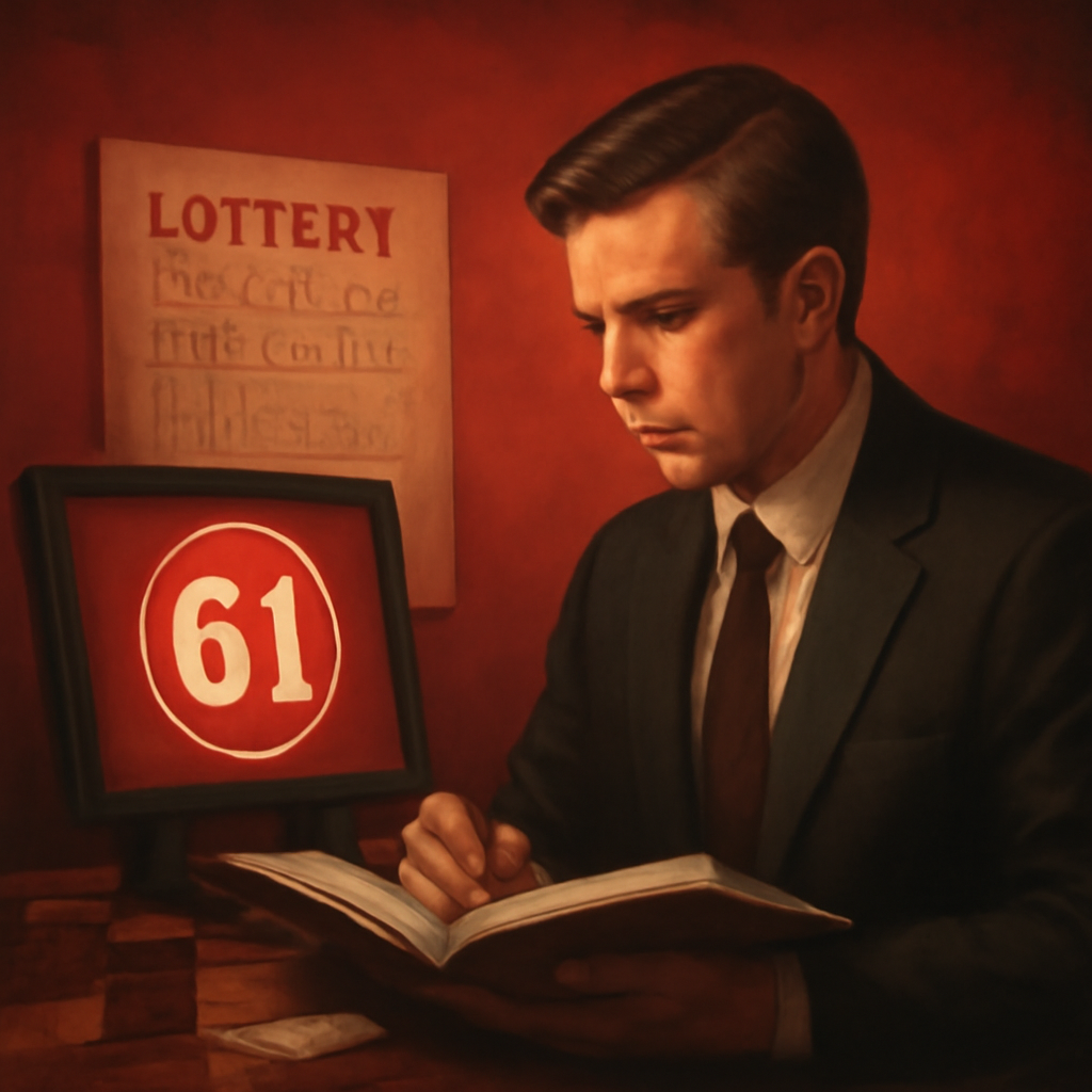 Illustration detailing access tips for the 61 Lottery platform.