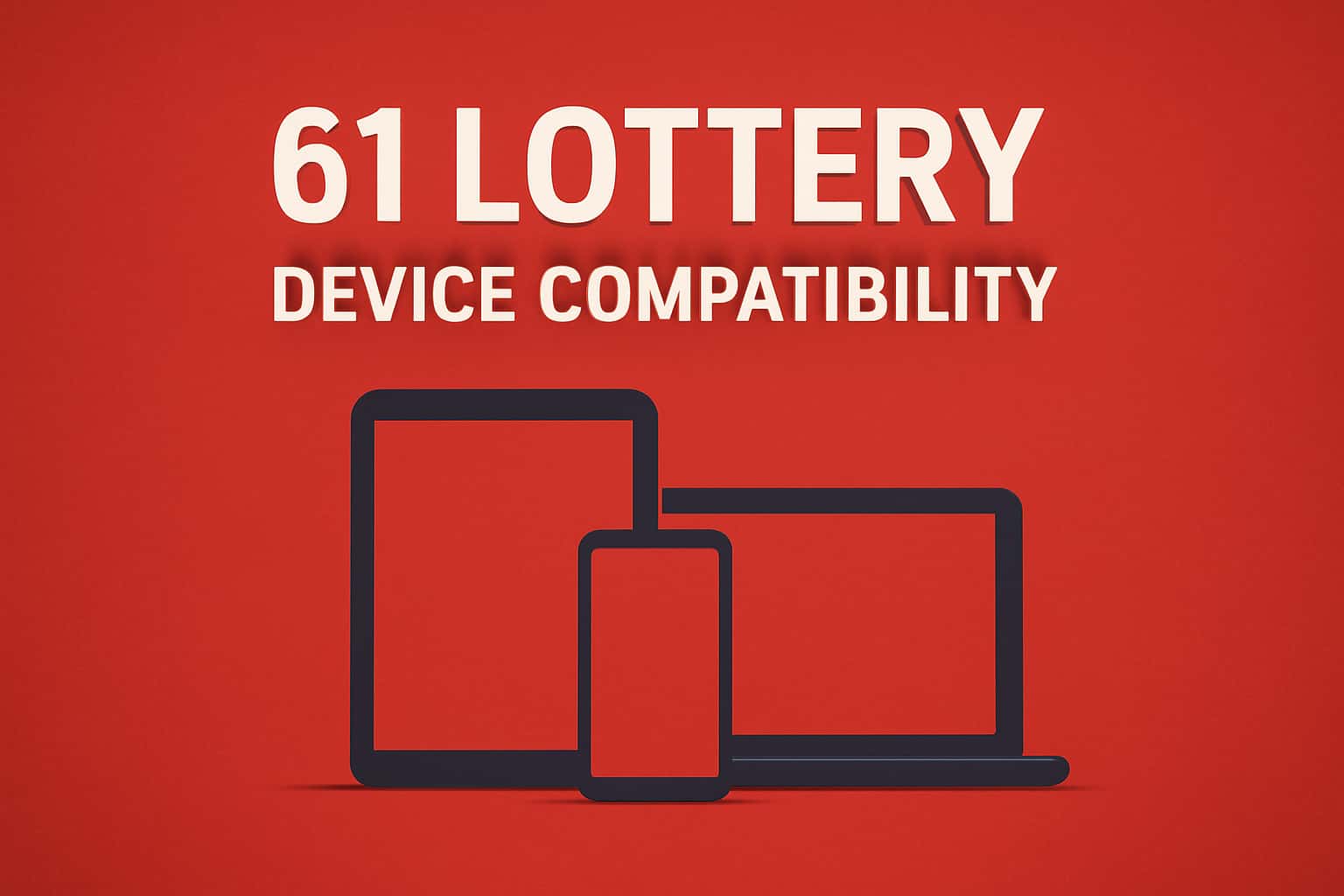 An informative scene depicting device compatibility for 61 Lottery.
