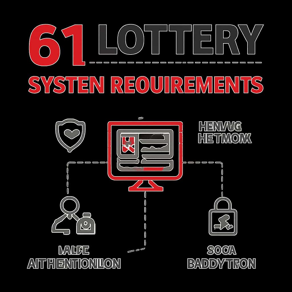 Illustration explaining the requirements for 61 Lottery system access.