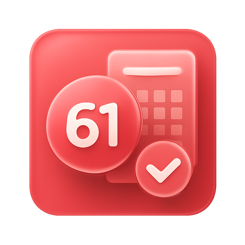 A badge representing the 61 Lottery Guidelines for Use.