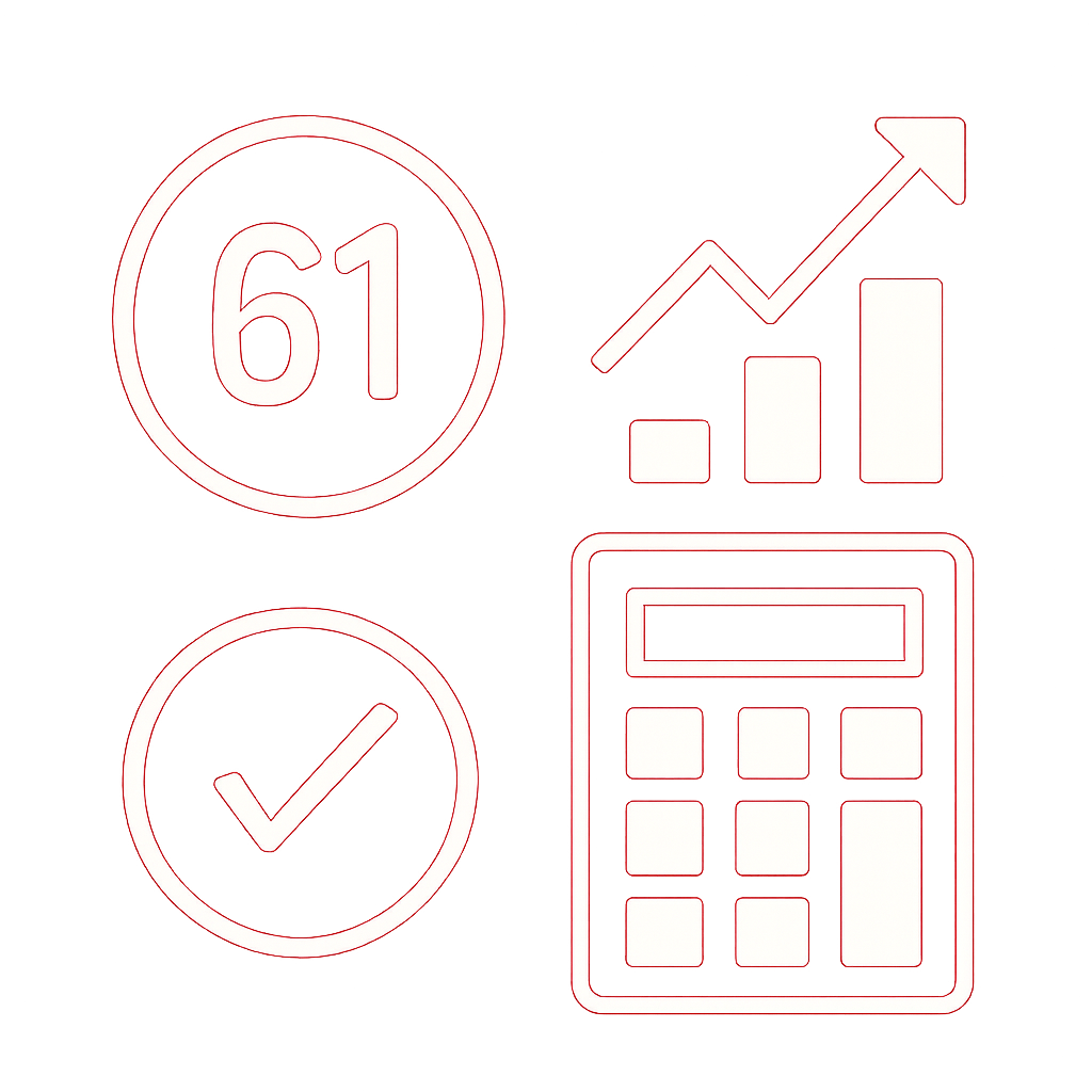 A badge representing the 61 Lottery Guidelines for Use.