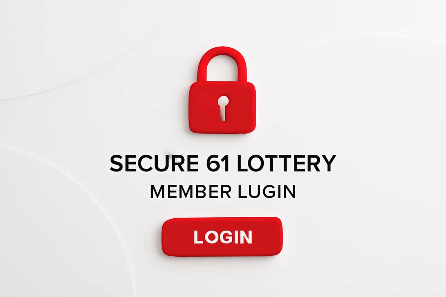 Secure 61 Lottery Member Login Interface