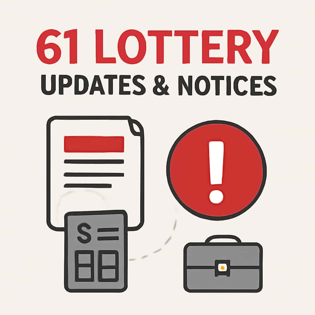 Illustration explaining key topics related to 61 Lottery Updates & Notices.