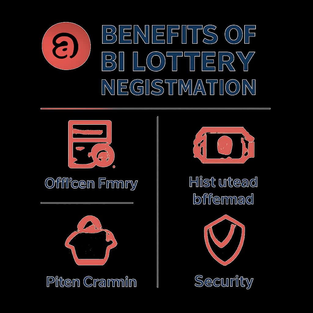 An educational diagram illustrating the features of 61 Lottery registration.