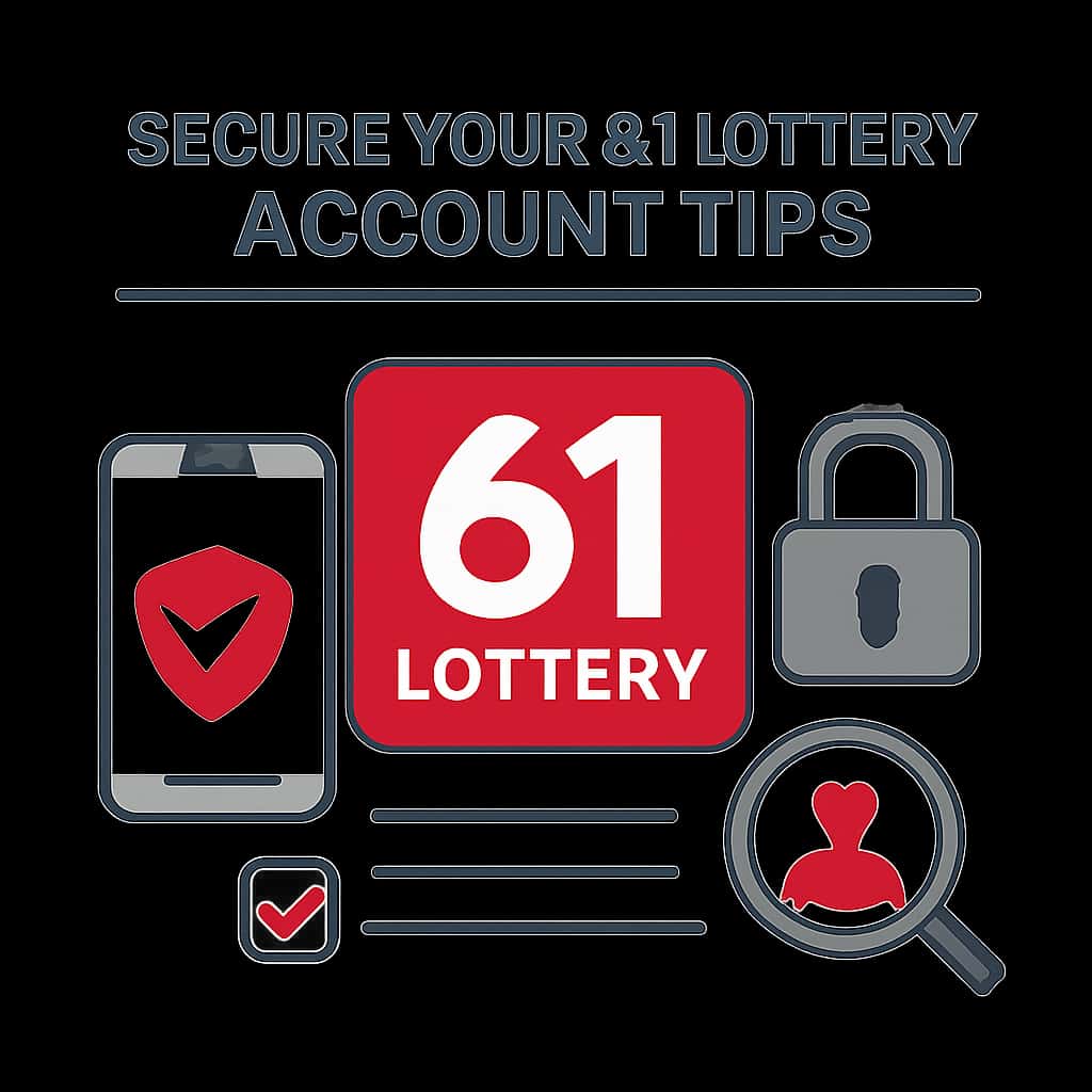 An educational diagram illustrating tips for securing a 61 Lottery account.