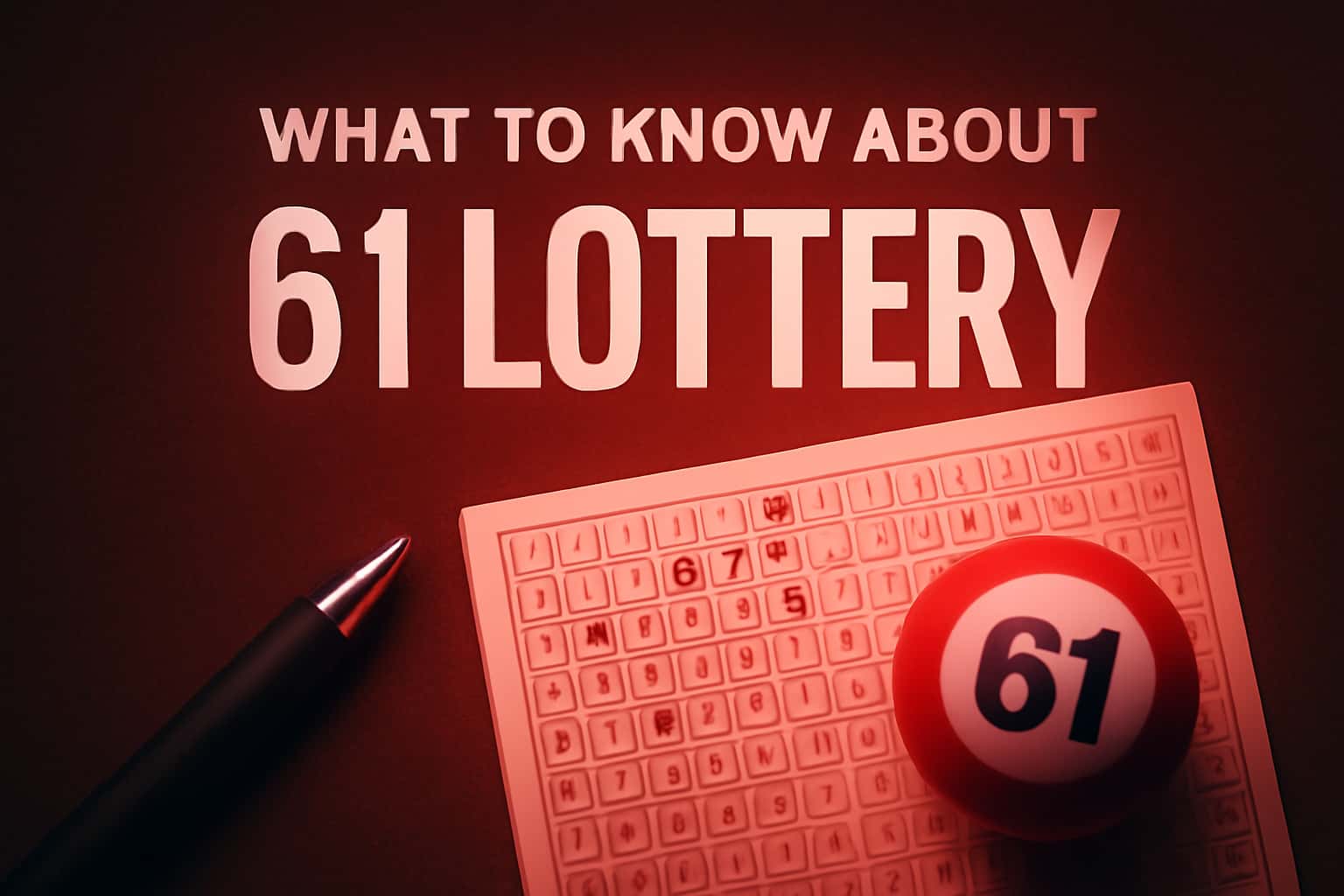 Informational scene depicting the 61 Lottery platform.